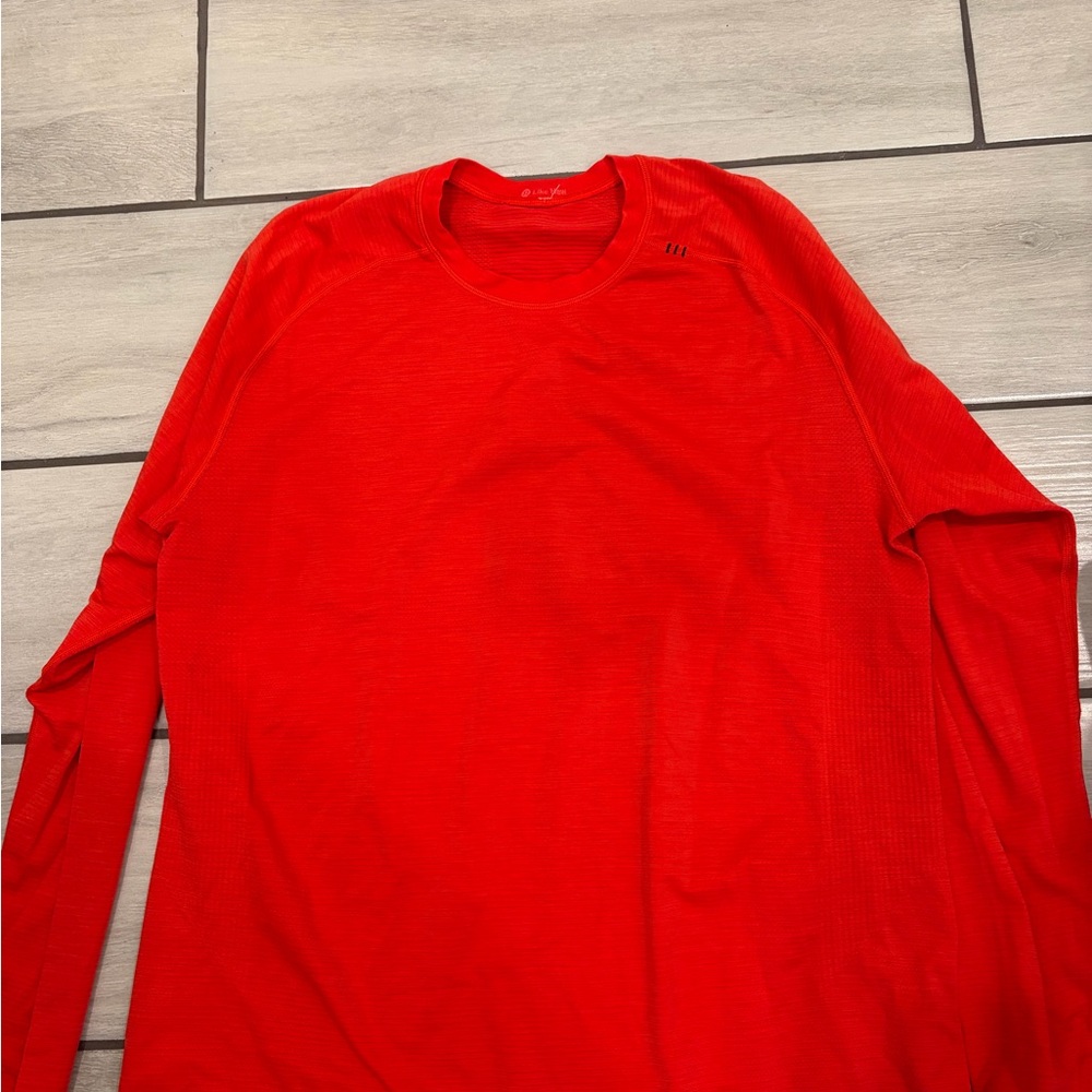 Lululemon Metal Vent Long Sleeve Shirt Red